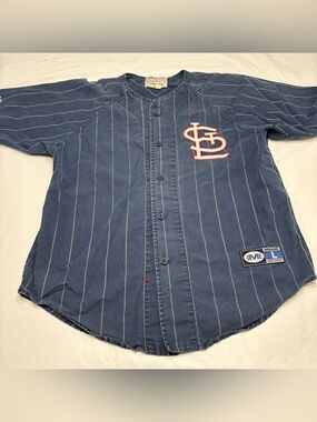 Vintage Mark McGwire St. Louis Cardinals Mirage Pinstriped Jersey Men’s Large